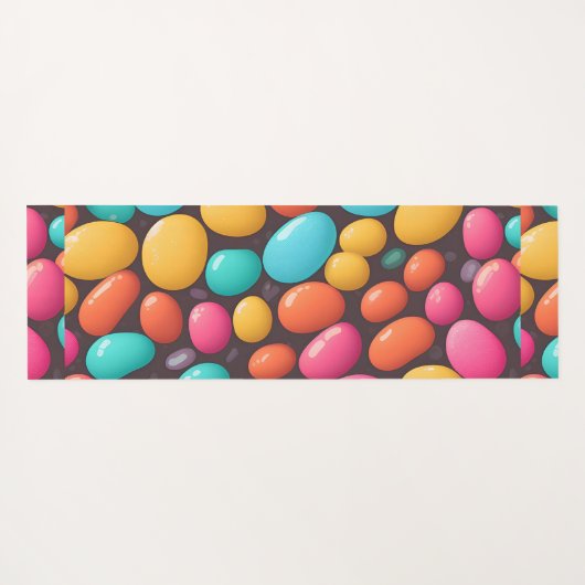Jelly Bean Mozaïek Kleurrijk Gepersonaliseerd Patr Yogamat (Achterkant (horizontaal))