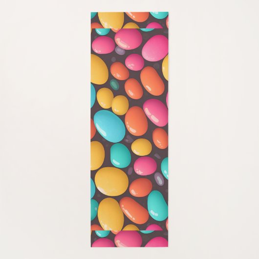 Jelly Bean Mozaïek Kleurrijk Gepersonaliseerd Patr Yogamat (Achterkant)