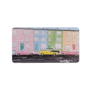 jelly bean row klassieke auto's Saint Johns NL Etiket