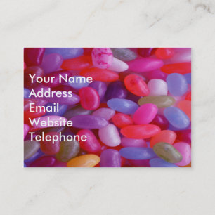 Jelly Bean roze Visitekaartje