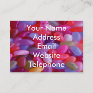 Jelly Bean roze Visitekaartje