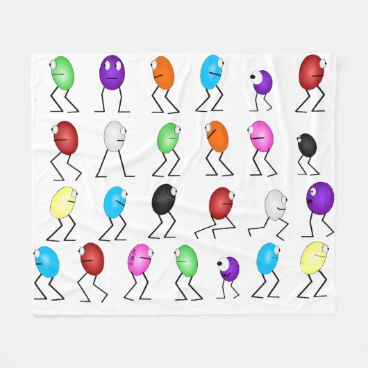 Jelly Beans Fleece Deken (Voorkant (Horizontaal))