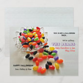 Jelly Beans Halloween zwangerschapsaankondiging Feestdagenkaart (Voorkant / Achterkant)