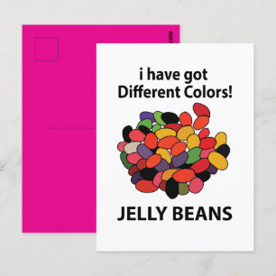Jelly Beans Kleurrijke Grappige Jelly Beans Briefkaart