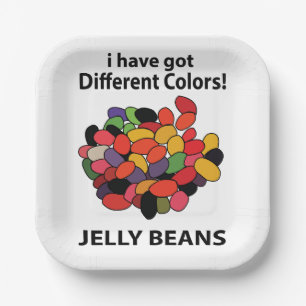 Jelly Beans Kleurrijke Grappige Jelly Beans Party Papieren Bordje