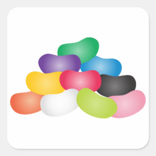 Jelly Beans Vierkante Sticker