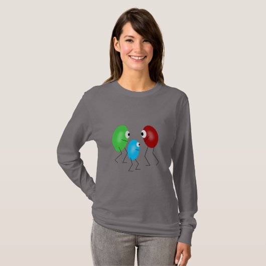 Jelly Beans Women's Long Sleeve Tshirt (Voorkant volledig)