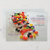 Jelly Beans zwangerschapsaankondiging Feestdagenkaart (Voorkant / Achterkant)