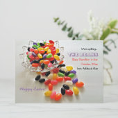 Jelly Beans zwangerschapsaankondiging Feestdagenkaart (Staand voorkant)