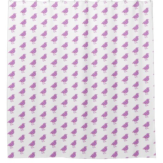 Jelly Birds Shower Curtain Douchegordijn (Voorkant)
