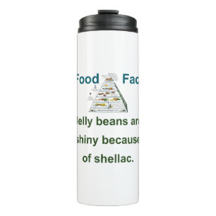 Jelly bonen zijn glanzend vanwege schellak - voeds thermosbeker