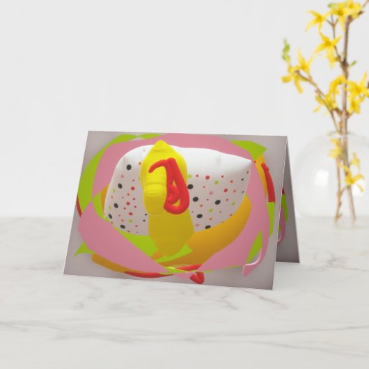 Jelly Candy Zoete Baby Knuffel Liefde Zachte Kusse Kaart (Gele Bloem)