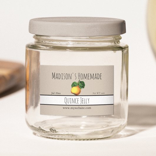 Jelly de coing maison Étiquettes