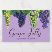 Jelly de raisin et Étiquette de confiture personna (Étiquettes simples)