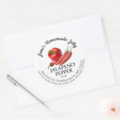 Jelly Étiquette Vintage Jalapeño et Red Bell Peppe (Enveloppe)