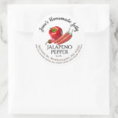 Jelly Étiquette Vintage Jalapeño et Red Bell Peppe (Sac)