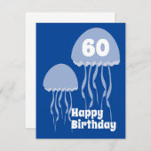 Jelly Fish 60th Blue Birthday (Voorkant / Achterkant)