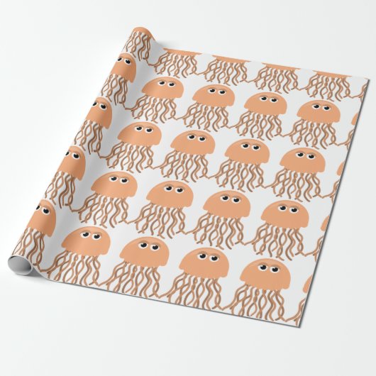Jelly Fish Cadeaupapier (Uitgerold)