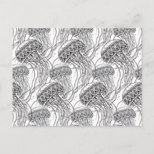 Jelly Fish Doodle Briefkaart