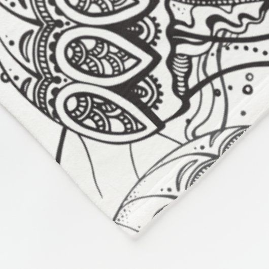 Jelly Fish Doodle Fleece Deken (Hoek)