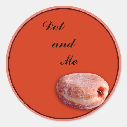 Jelly Fled Donut Ronde Sticker (Voorkant)