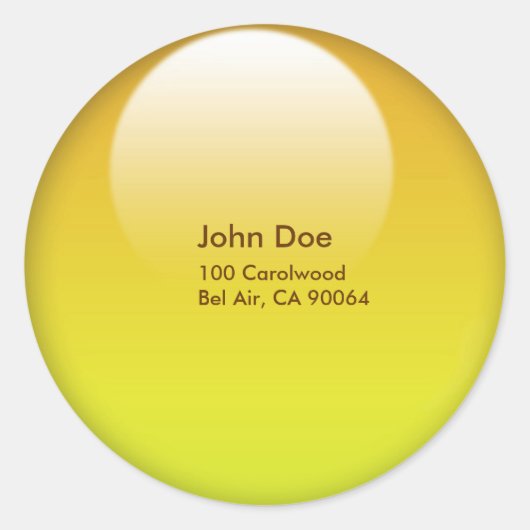 Jelly gold button envelope sealers ronde sticker (Voorkant)