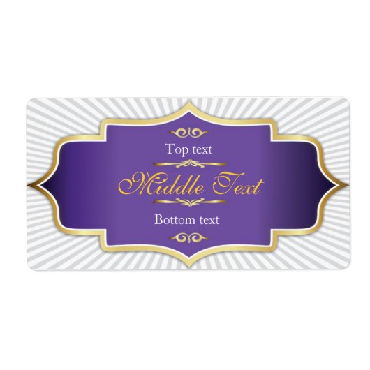 Jelly Jam Style élégant Étiquette violet (Devant)