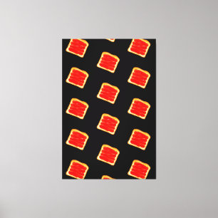 Jelly Jam Toasts Ontbijtliefhebbers Geroosterd Bro Canvas Afdruk