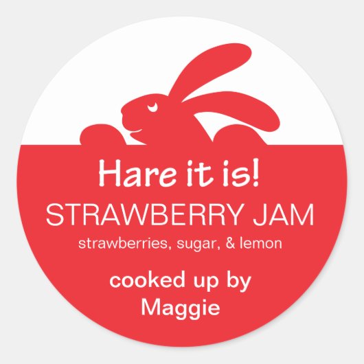 Jelly Jar Rabbit Label (Voorkant)