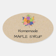 Jelly Jar Zelfgemaakte Maple Syrup Sticker