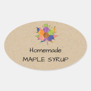 Jelly Jar Zelfgemaakte Maple Syrup Sticker