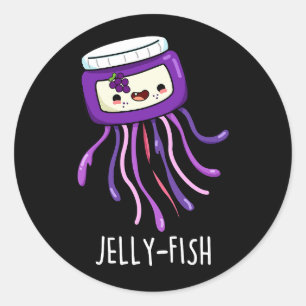 Jelly Jelly Jar Pun Dark BG Ronde Sticker
