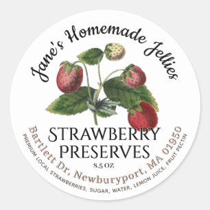 Jelly Label  Homemade aardbei reservaten