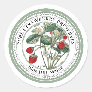 Jelly Label met  aardbeien Illustratie