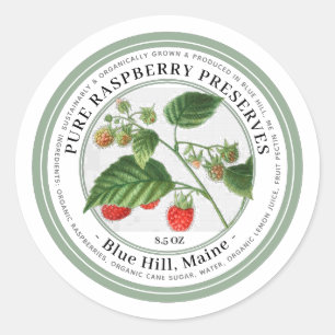 Jelly Label met frambozen Illustratie