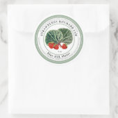 Jelly Label met Vintage Aardbei Rabarber (Tas)