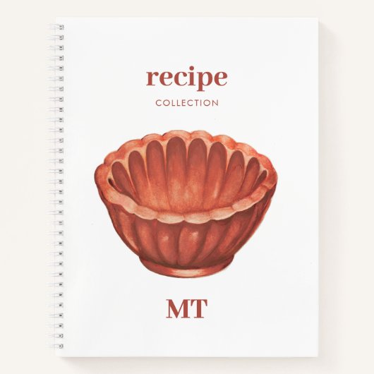  Jelly Mold Recipe Cookbook Monogram Notitieboek (Voorkant)