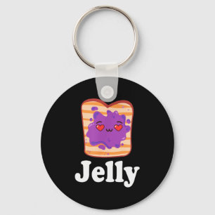 Jelly & Peanut Butter Valentijnsdag Hij & Zij Sleutelhanger