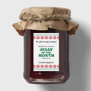 Jelly van de Maand Club Jam Labels Voedselcontainer Etiket