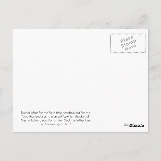 Jellybean John 6:27 Carte postale (Dos)