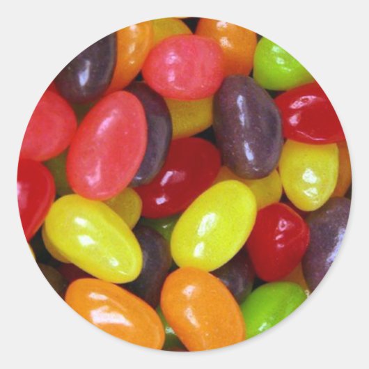 Jellybeans lief bericht ronde sticker (Voorkant)