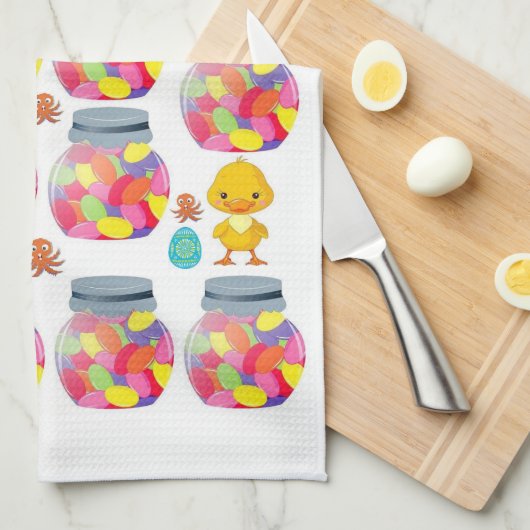 Jellybeans Serviette à main de cuisine (Quart Plié)