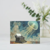 Jellyfish and a Typewriter Briefkaart (Staand voorkant)