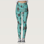 Jellyfish and Sea Turtles Leggings femmes (Devant)