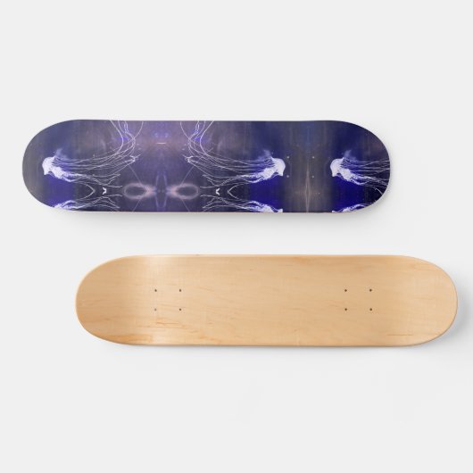 Jellyfish blanc Iridescente, 7 3/4" Skateboard Dec (Horz)