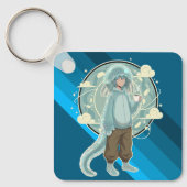 Jellyfish Boy Anime Coffee Art Sleutelhanger (Voorkant)