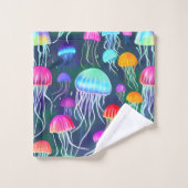 Jellyfish brillant et coloré (Gant de toilette)