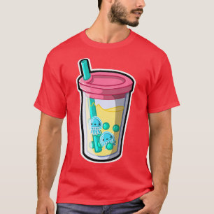 Jellyfish Bubble Tea Schattig Kawaii Animal Cute B T-shirt