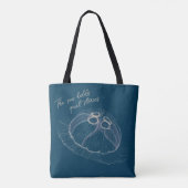 Jellyfish Canvas tas - "Het Zee bevat rustige verh (Achterkant)
