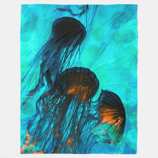 Jellyfish Custom Fleece Blanket, 60"x80" Deken (Voorkant)